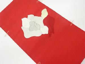 未使用品　綴れ抽象花模様織出し名古屋帯